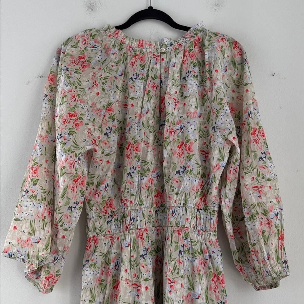 The Great floral print scoop neck balloon sleeve maxi dress sz 2 - Picture 8 of 9
